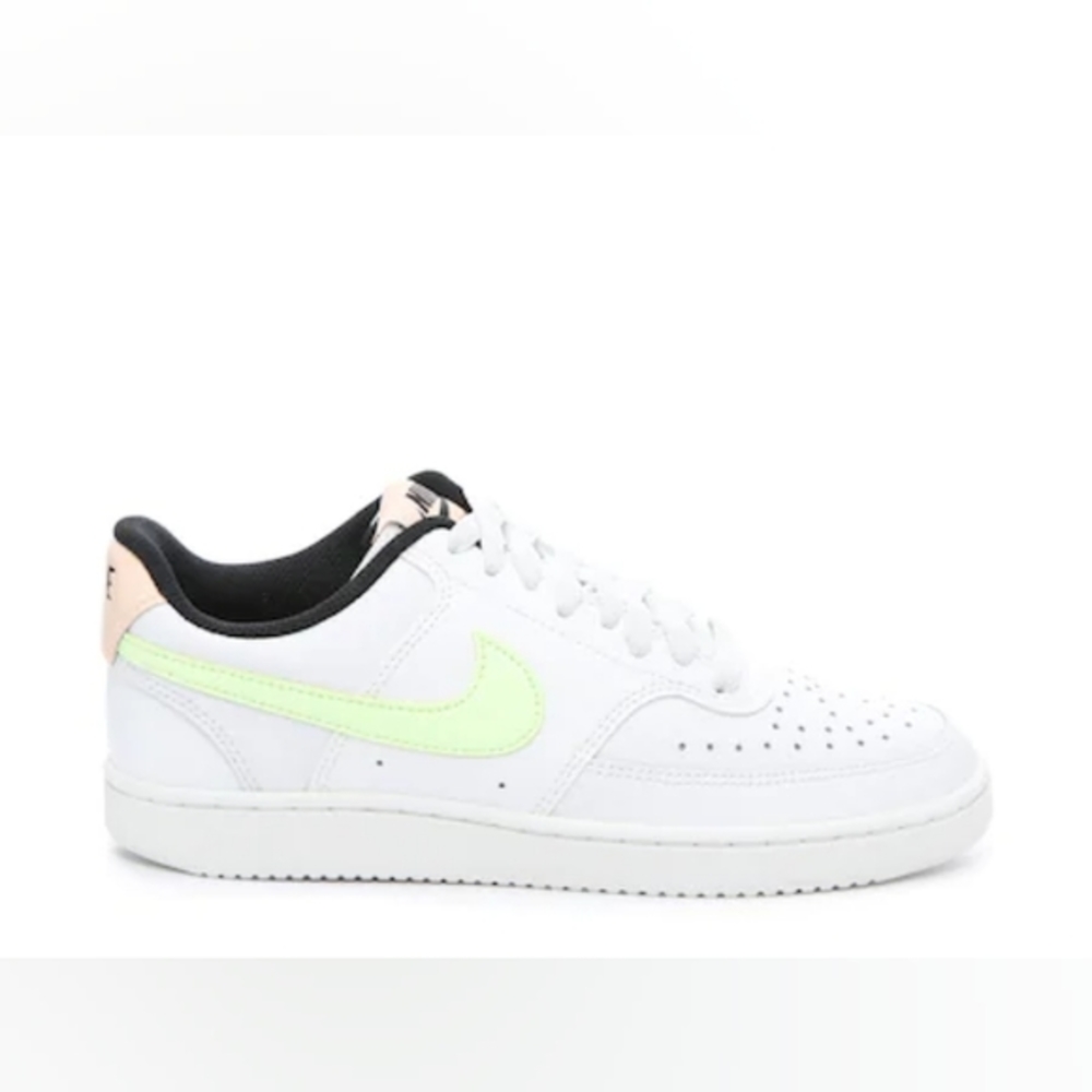 Nike Court Vision Low Sneaker White Light‎ Green Peach 11